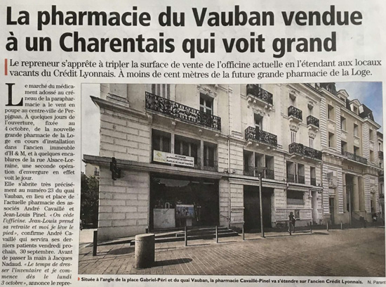 Augmenter la surface de vente pharmacie perpignan